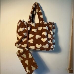 Anthropologie Faux Fur Tote Bag